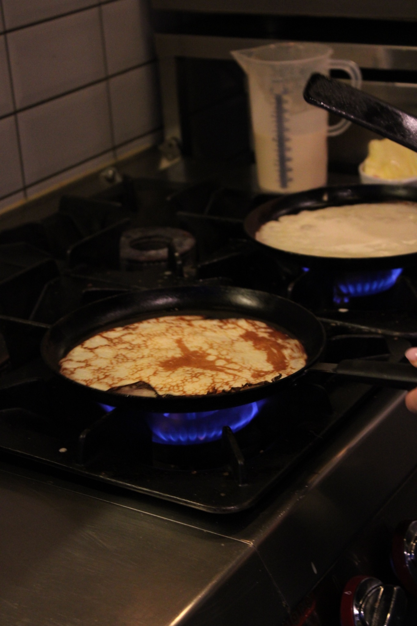 Pannenkoeken in de keuken van Merveilleux